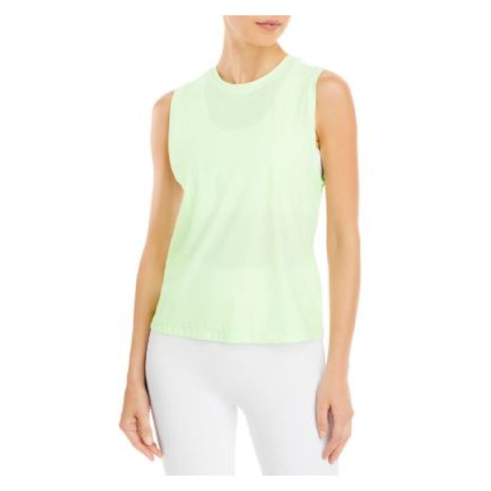 ALL ACCESS Womens Green Sleeveless Crew Neck Tank Top L